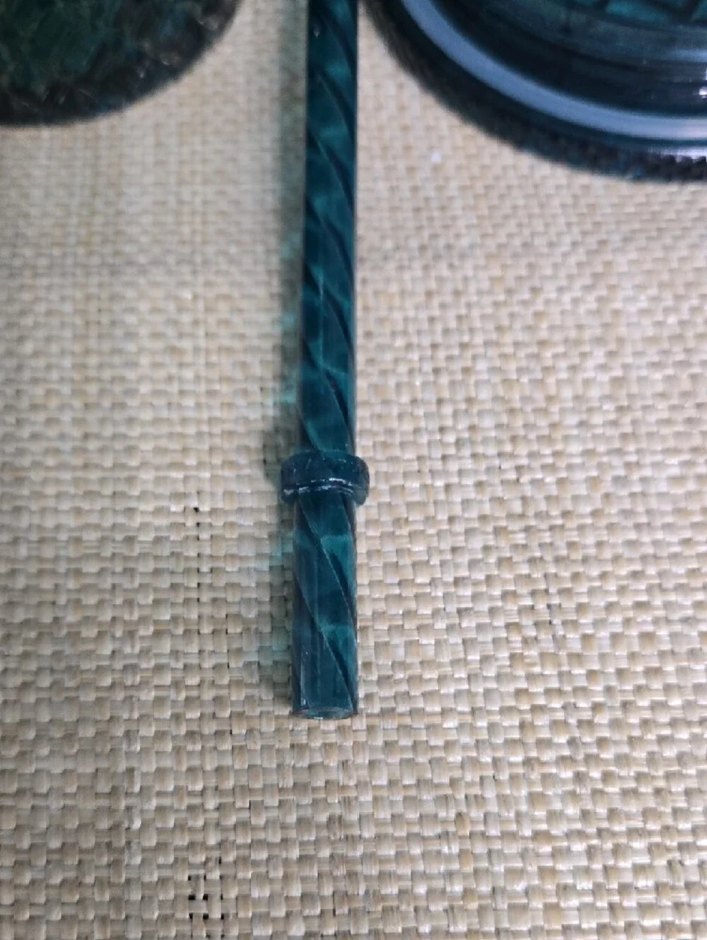 Starbucks Dark Teal Textured Cold Cup with Straw NWOT